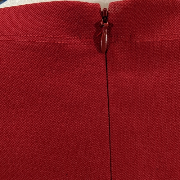 Stunning boat neck Donna Karen red sheath dress size 4 - Picture 9 of 15